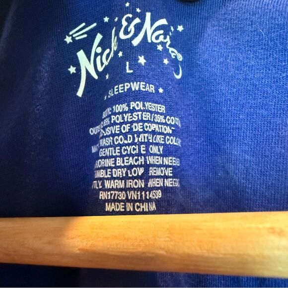 Nick and Nora Sock Monkey Footed Pajama Onesie Large Red Blue Stripe - Picture 8 of 8